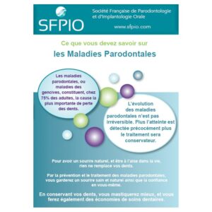 Plaquettes "Ce que vous devez savoir sur les maladies parodontales" (200 exemplaires)